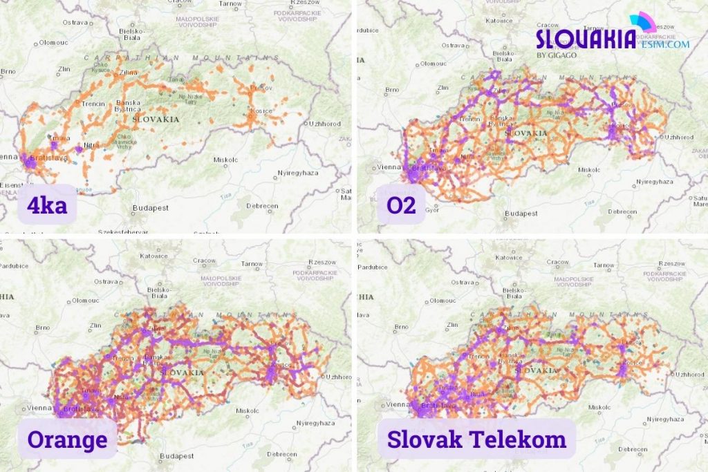 Slovakia Mobile Operators Coverage